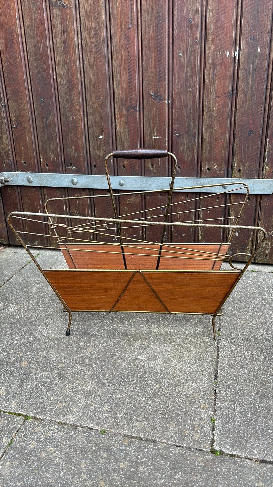Vintage retro lektuurbak krantenbak, Ophalen of Verzenden, Gebruikt