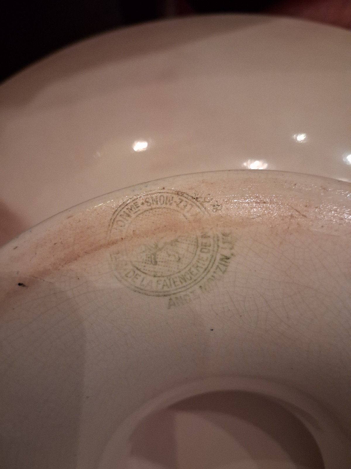 Antieke Franse Faience Taartstandaard - Onnaing, Antiek en Kunst, Antiek | Servies los, Ophalen of Verzenden