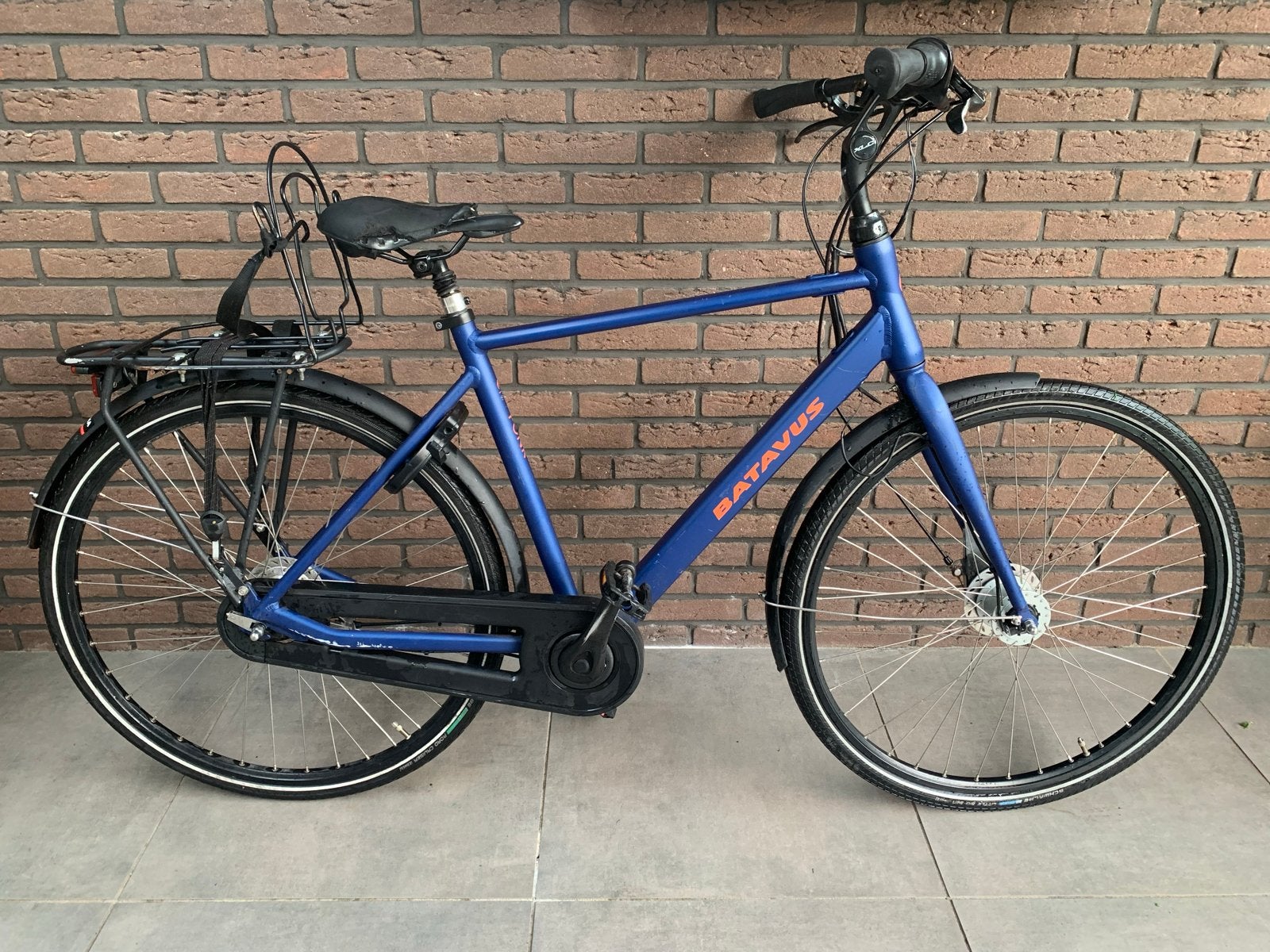 Batavus Fonk 7 versnellingen - Blauw Mat - Shimano Nexus, Gebruikt, Versnellingen, Schijfrem, Ophalen