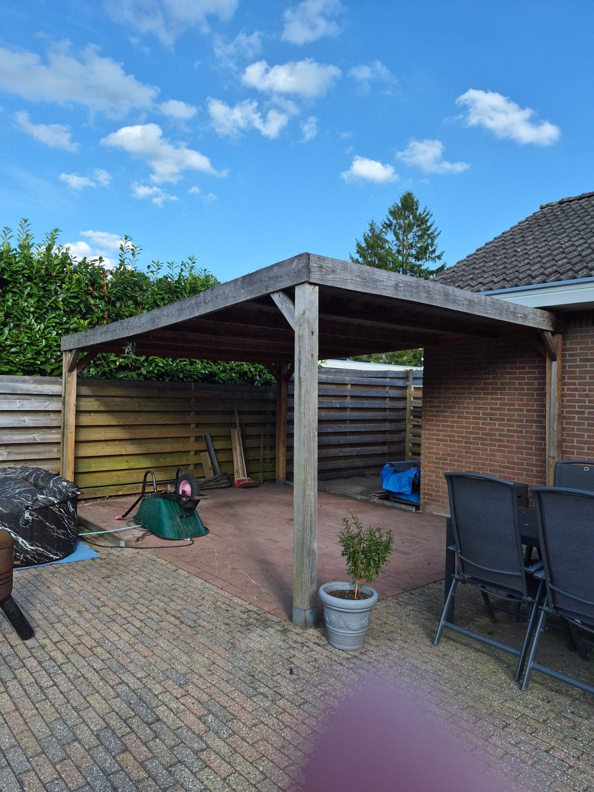 Douglas houten carport/ overkapping 3.80 x 4.95 m, Tuin en Terras, Overkappingen, Ophalen