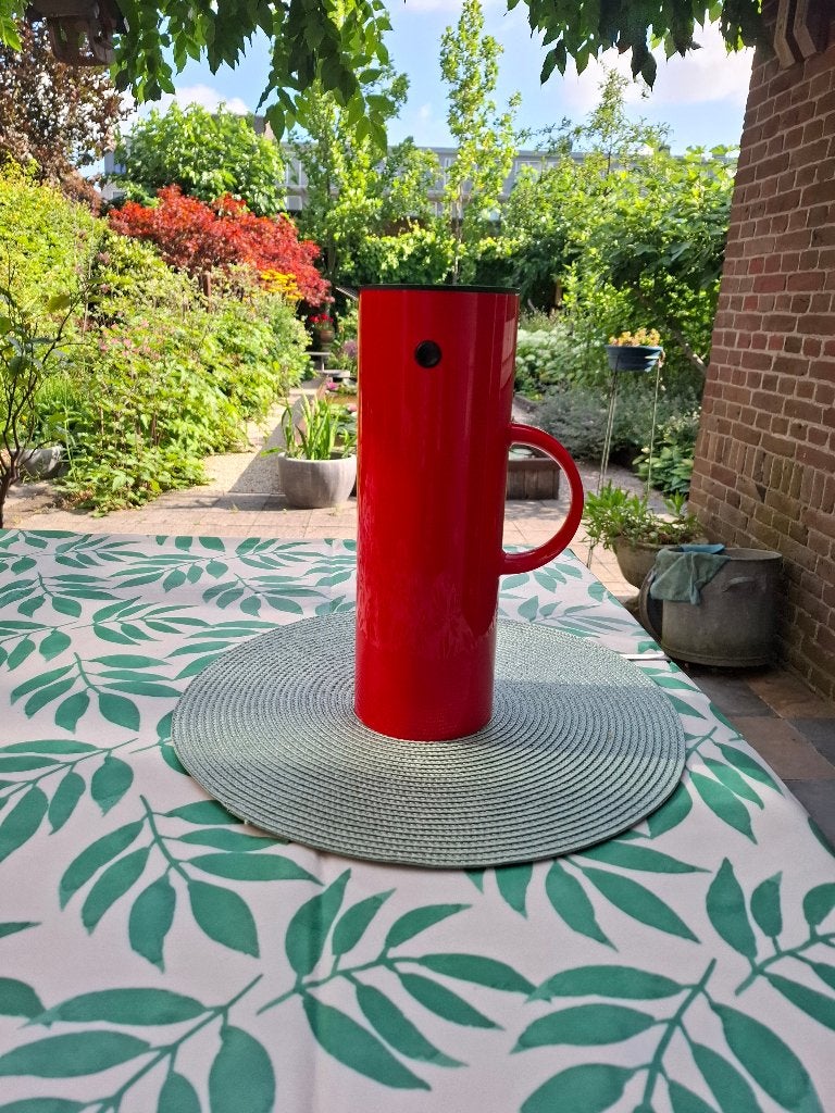 Stelton Thermoskan, Overige typen, Ophalen, Zo goed als nieuw, Rood