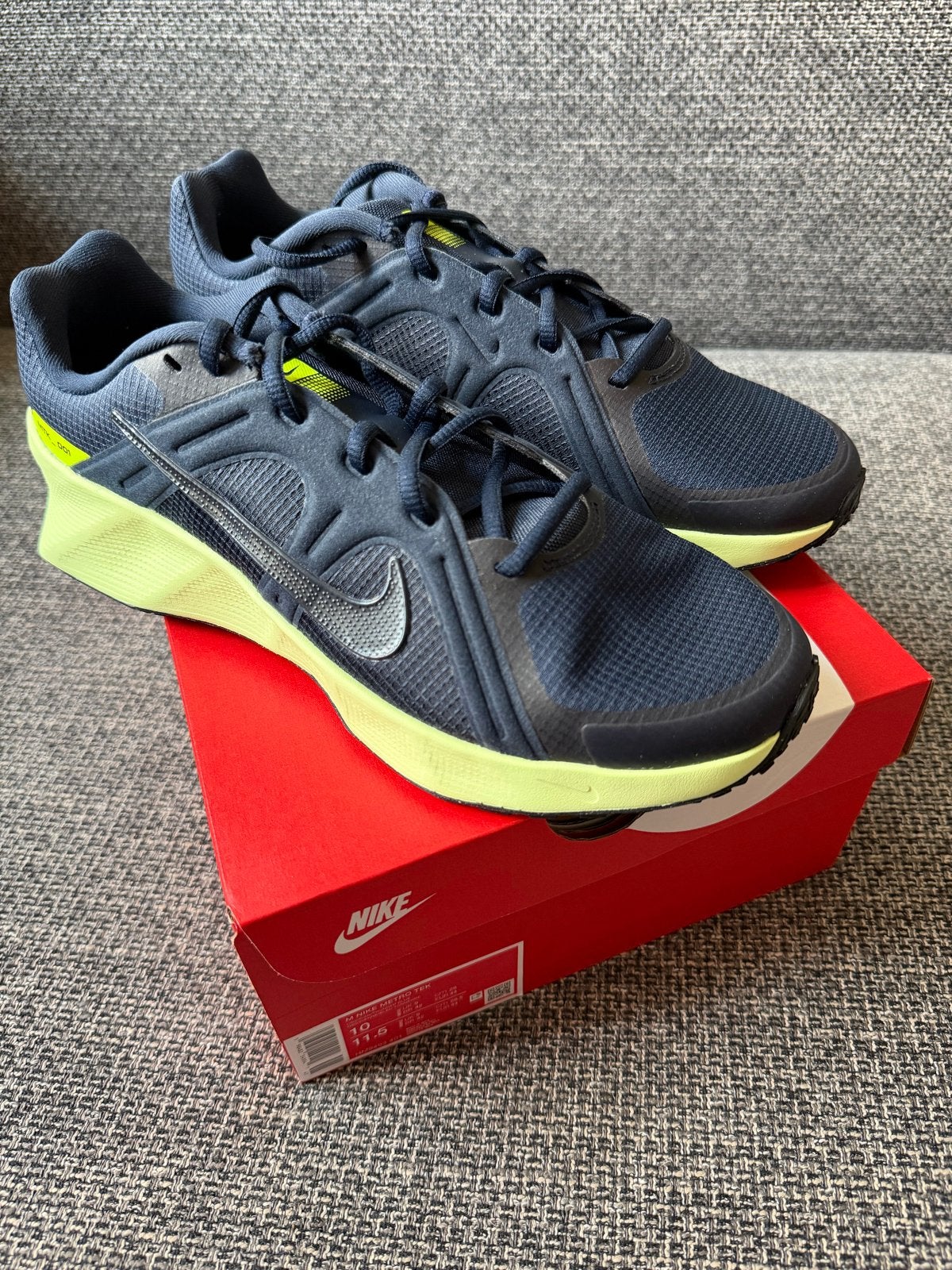 Nike Metro Tek Sneakers Maat 44 - Nieuw in Doos, Blauw, Nieuw, Ophalen of Verzenden, Sneakers of Gympen