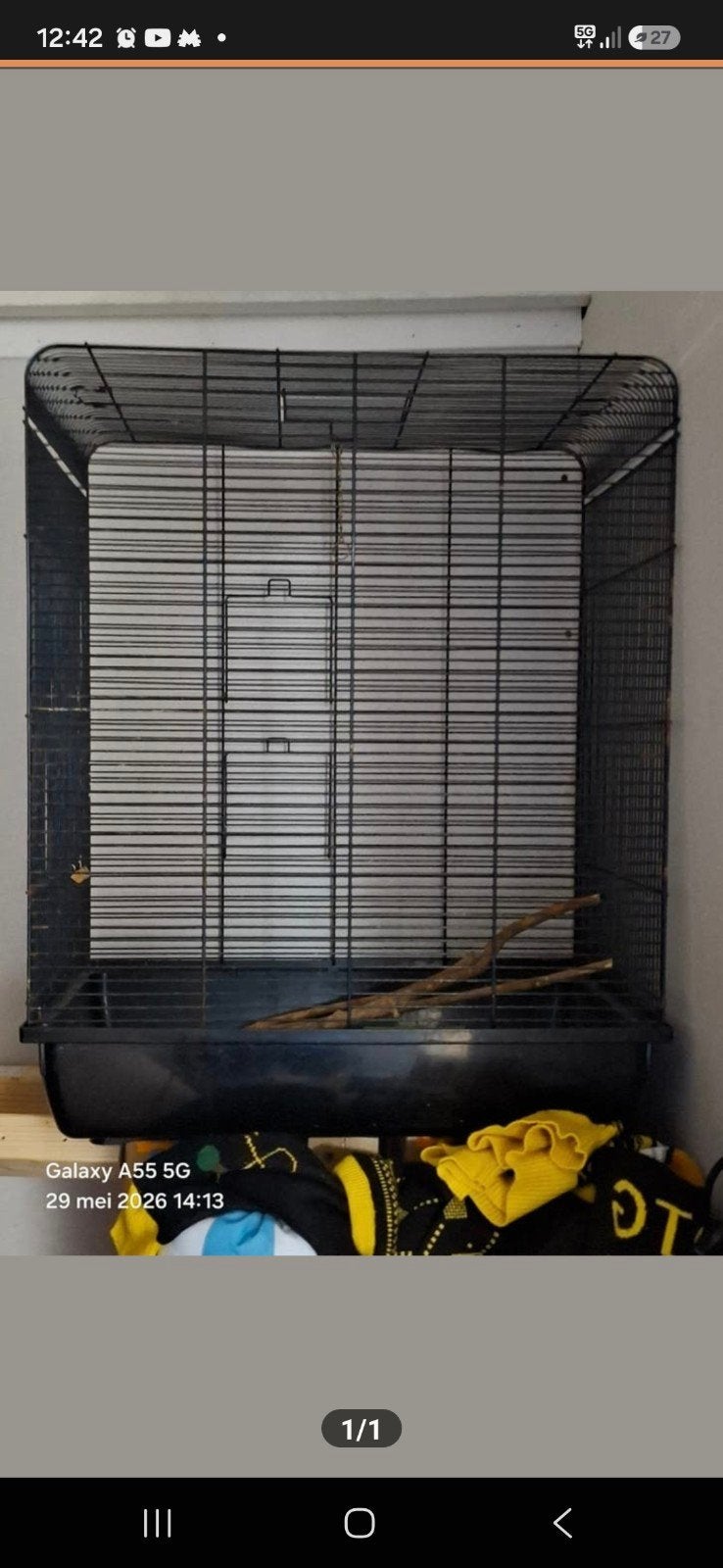 🐀 Mooie zwarte rattenkooi te koop 🐀, Dieren en Toebehoren, Ophalen, Zo goed als nieuw, Metaal, Overige typen