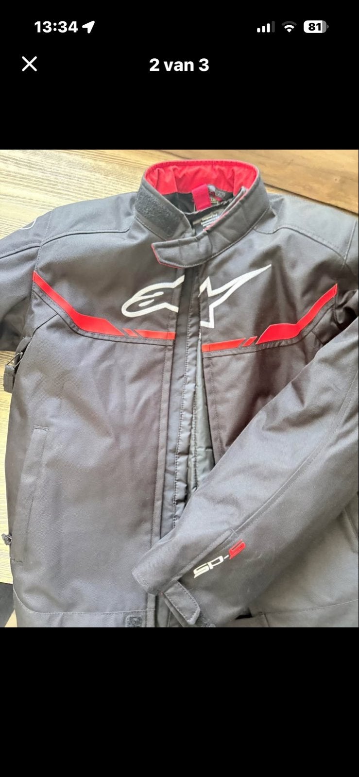 Alpinestars motorjas met rugbescherming, mt 140/146, Motoren, Kleding | Motorkleding, Ophalen of Verzenden, Tweedehands, Kinderen
