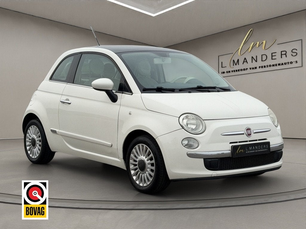 Fiat 500 1.2 Lounge 2011 WIT | Airco | Panoramadak | NL, Euro 5, Stof, Gebruikt, 1242 cc