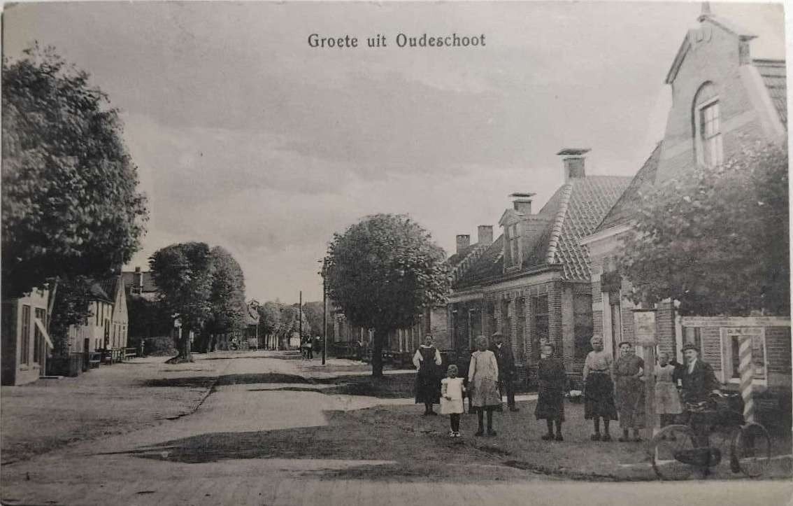 Oudeschoot (Friesland) c. 1910, Verzamelen, Ophalen of Verzenden, Voor 1920, Gelopen, Friesland