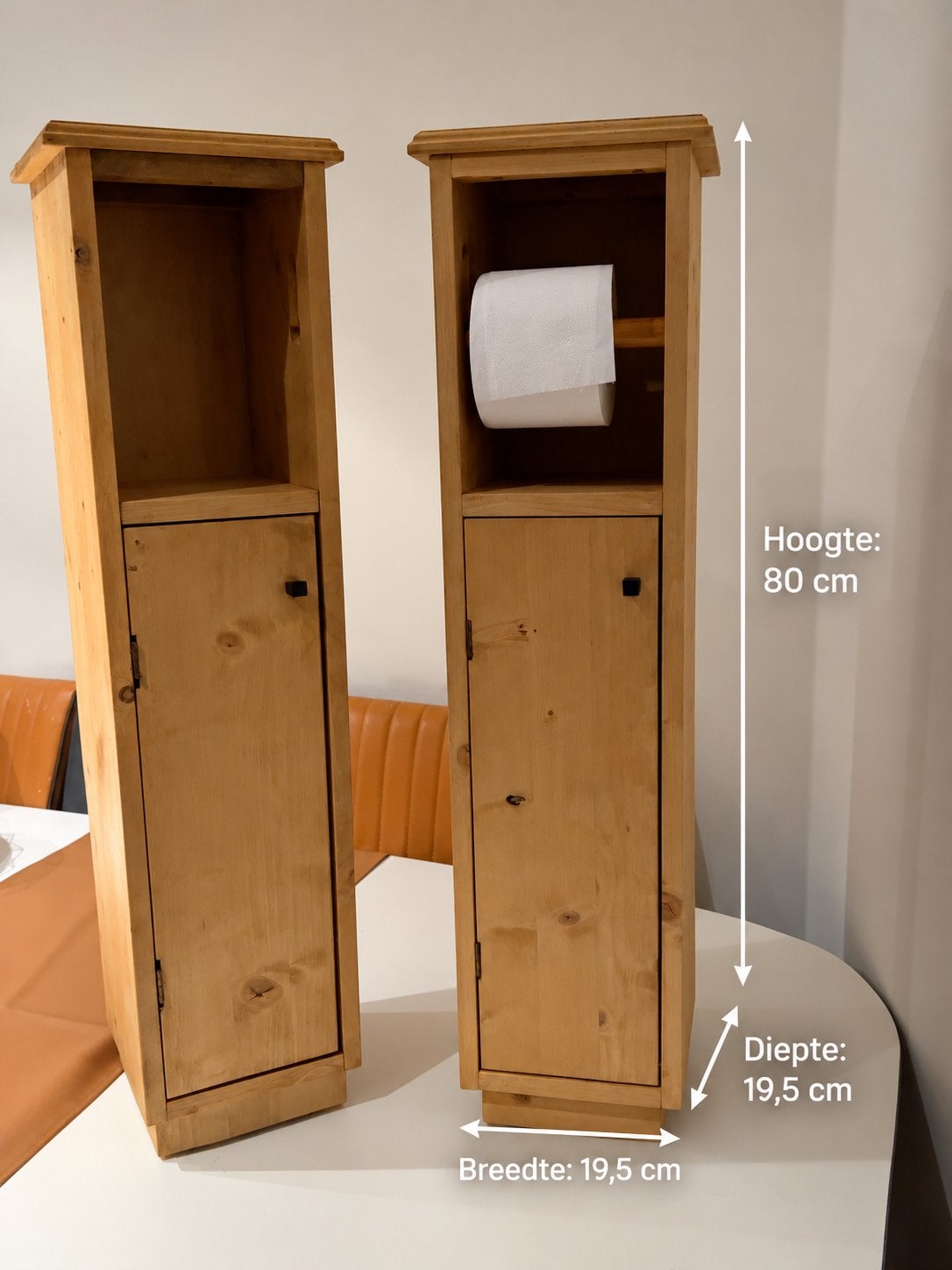 Handgemaakt toiletmeubel van massief vurenhout, Ophalen, Minder dan 50 cm, Overige typen, Nieuw