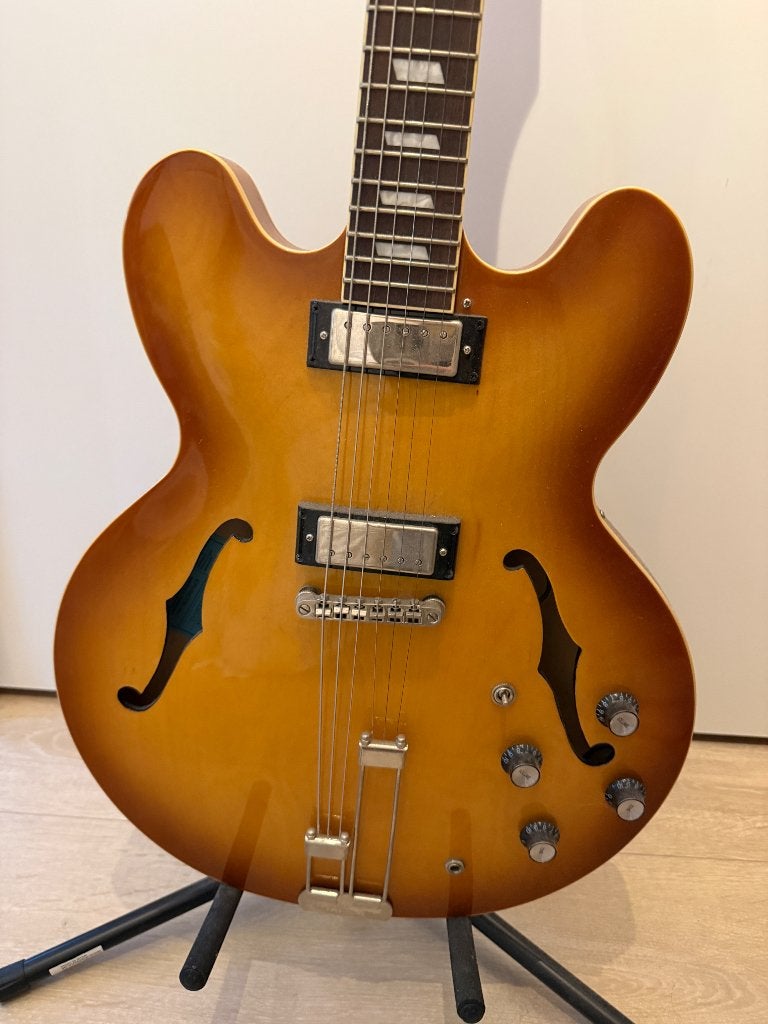 Epiphone Riviera Semi Hollow Body Gitaar, Ophalen of Verzenden, Zo goed als nieuw, Hollow body, Epiphone