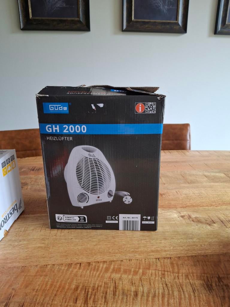 Compacte elektrische ventilator kachel, Caravans en Kamperen, Ophalen, Nieuw
