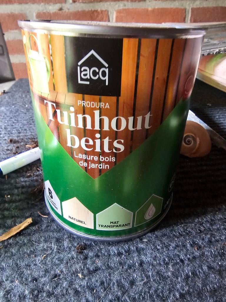 Nieuwe pot Lacq Tuinhout beits naturel mat transparant, Ophalen of Verzenden, Nieuw, Beits