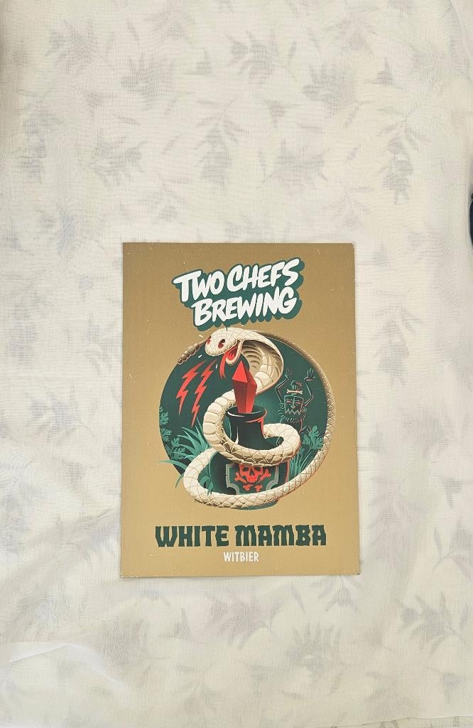 Two Chefs Brewing White Mamba bord | bier decor | mancave, Verzamelen, Biermerken, Ophalen of Verzenden, Gebruikt, Reclamebord, Plaat of Schild