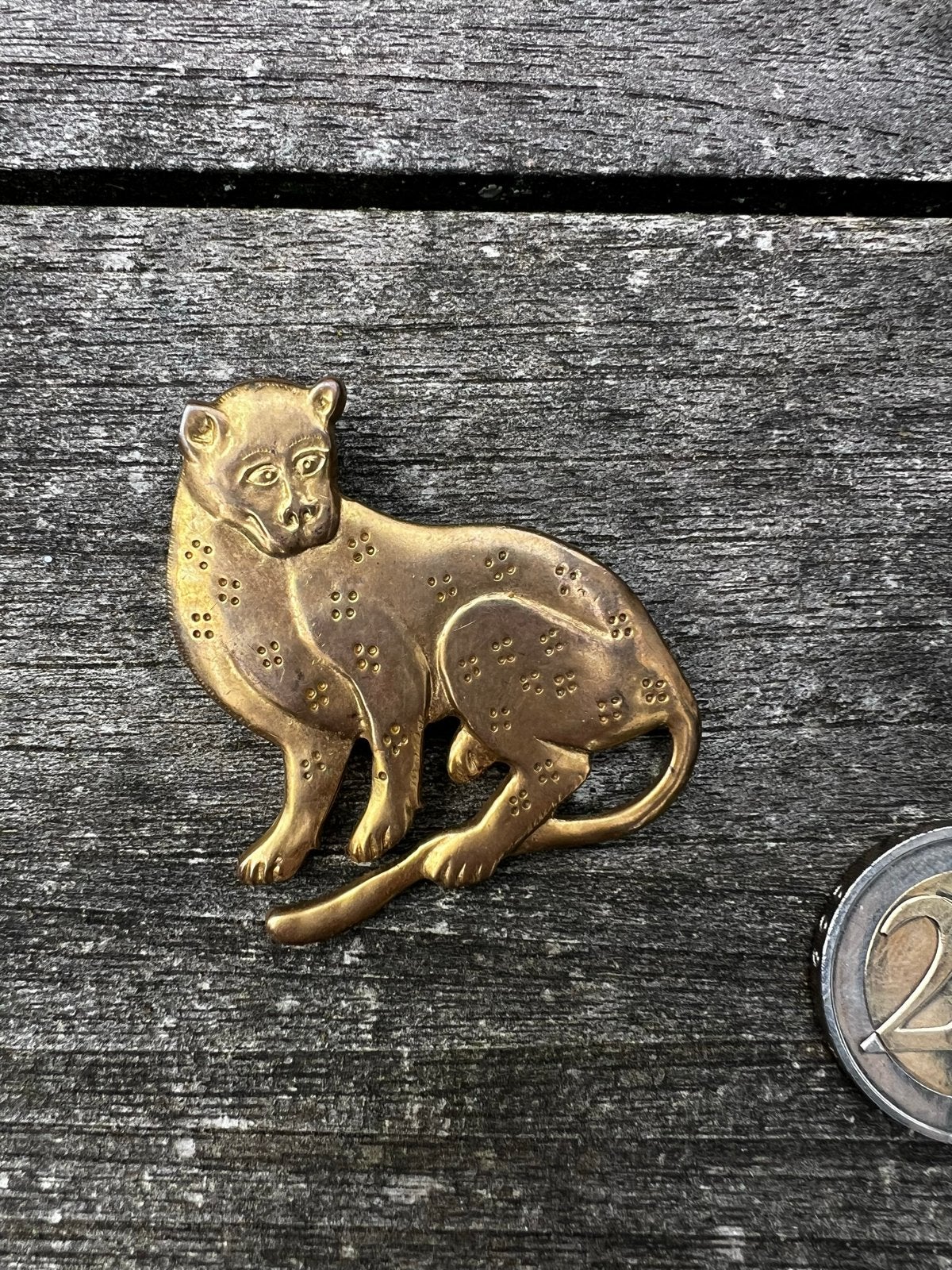 Vintage MMA Luipaard Broche - 1985, Overige materialen, 4 tot 7 cm, Gebruikt, Ophalen of Verzenden