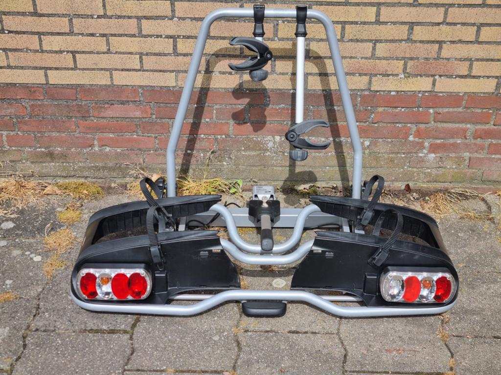 Fietsendrager Thule EP 915 Voor 2 E-bike's Kantelbaar, Auto diversen, Fietsendragers, Gebruikt, Trekhaakdrager, 2 fietsen, Brede banden