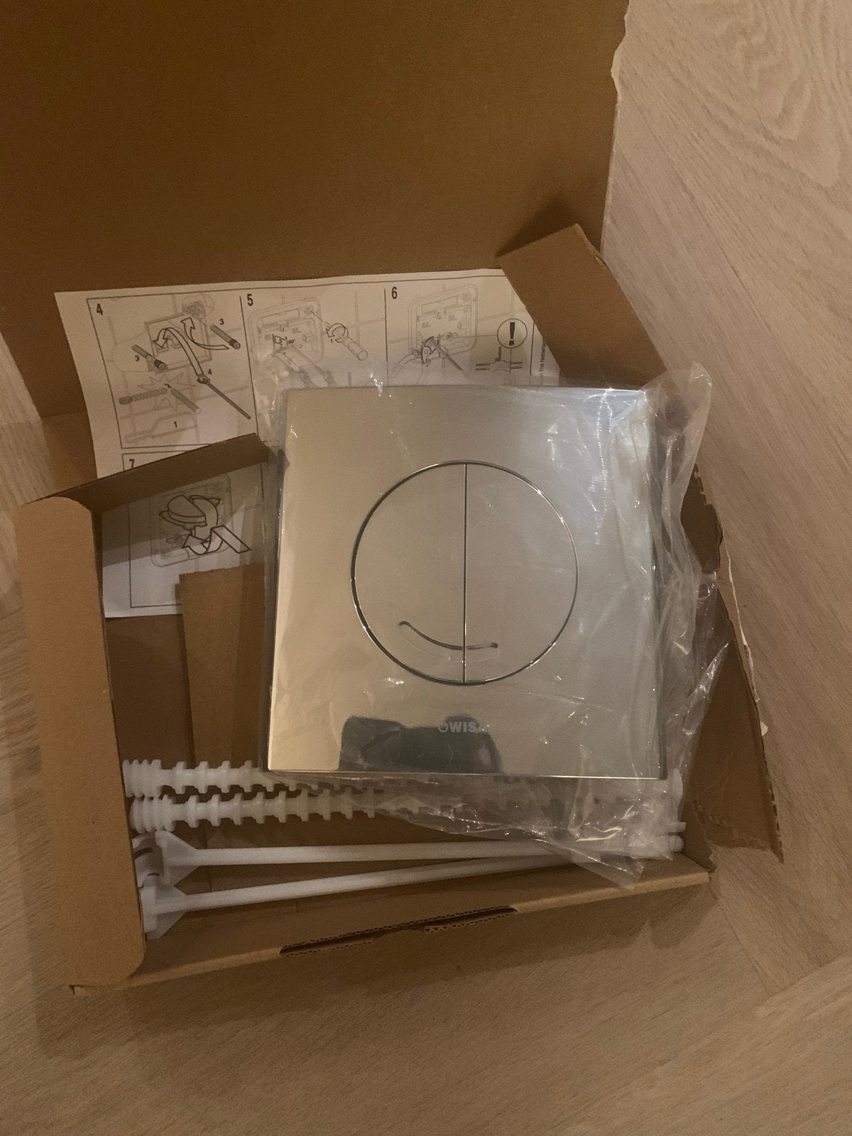 Wisa Argos Dualflush bedieningspaneel chroom glans, Ophalen, Nieuw, Chroom, Toilet