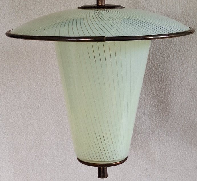 HANGLAMP VINTAGE DESIGN, Huis en Inrichting, Lampen | Hanglampen, VINTAGE DESIGN, Zo goed als nieuw, Glas, E27 (groot)