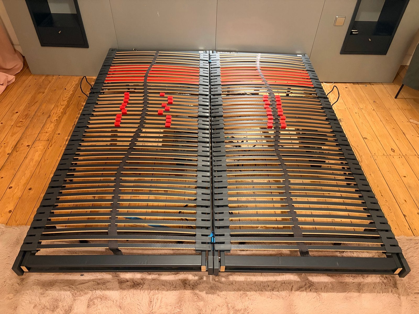 Technoflex 3000 verstelbare lattenbodems (2x 90x210 cm), Ophalen, 90 cm, 210 cm, Tweepersoons