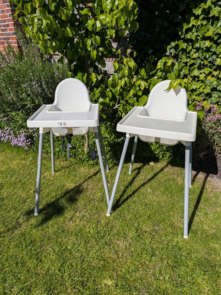 2x IKEA Antilop kinderstoel met eetplankje, Ophalen, Gebruikt, Overige typen, Gordel(s)