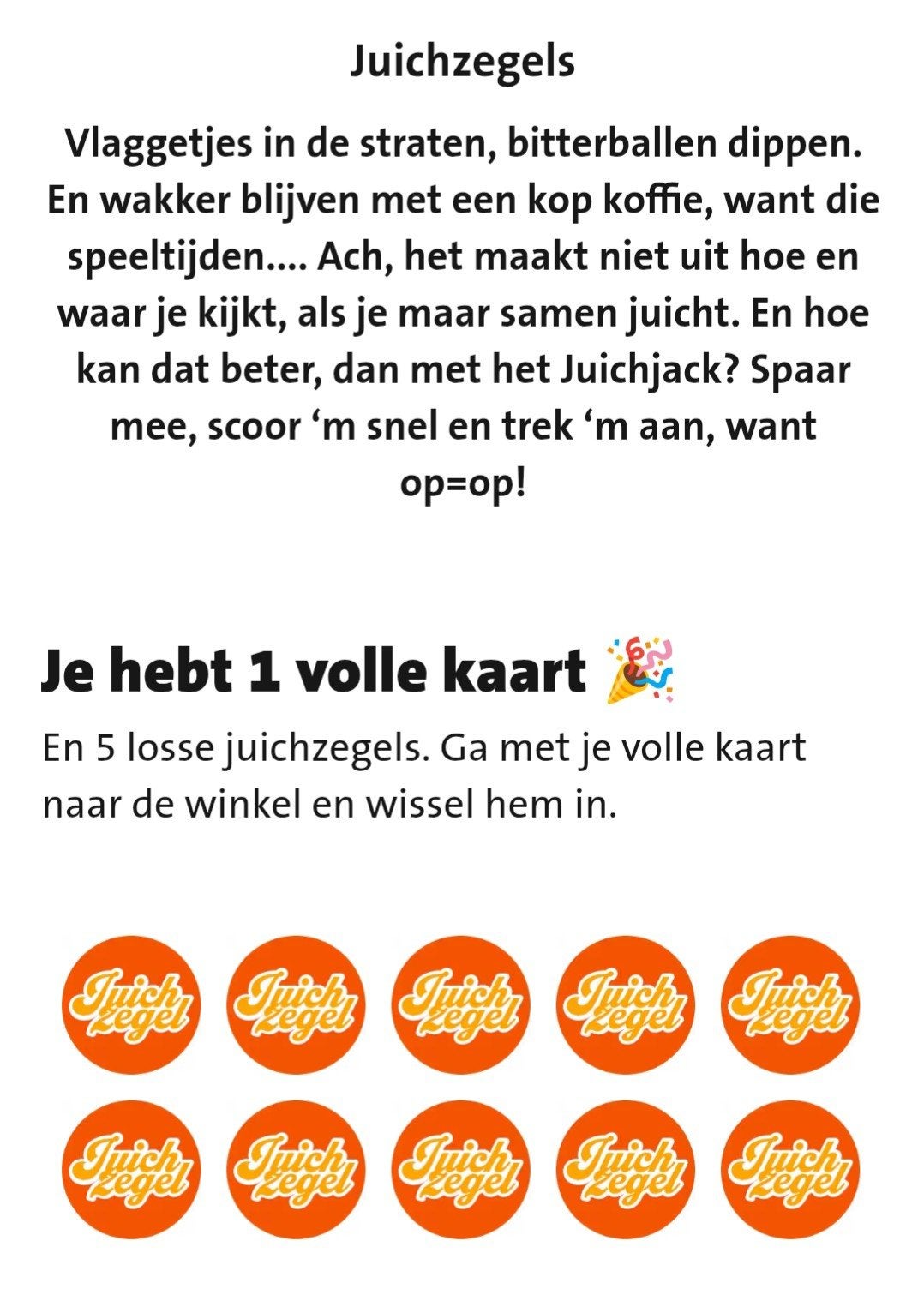 Jumbo Juichzegels 1 volle kaart, digitaal, Jumbo, Ophalen