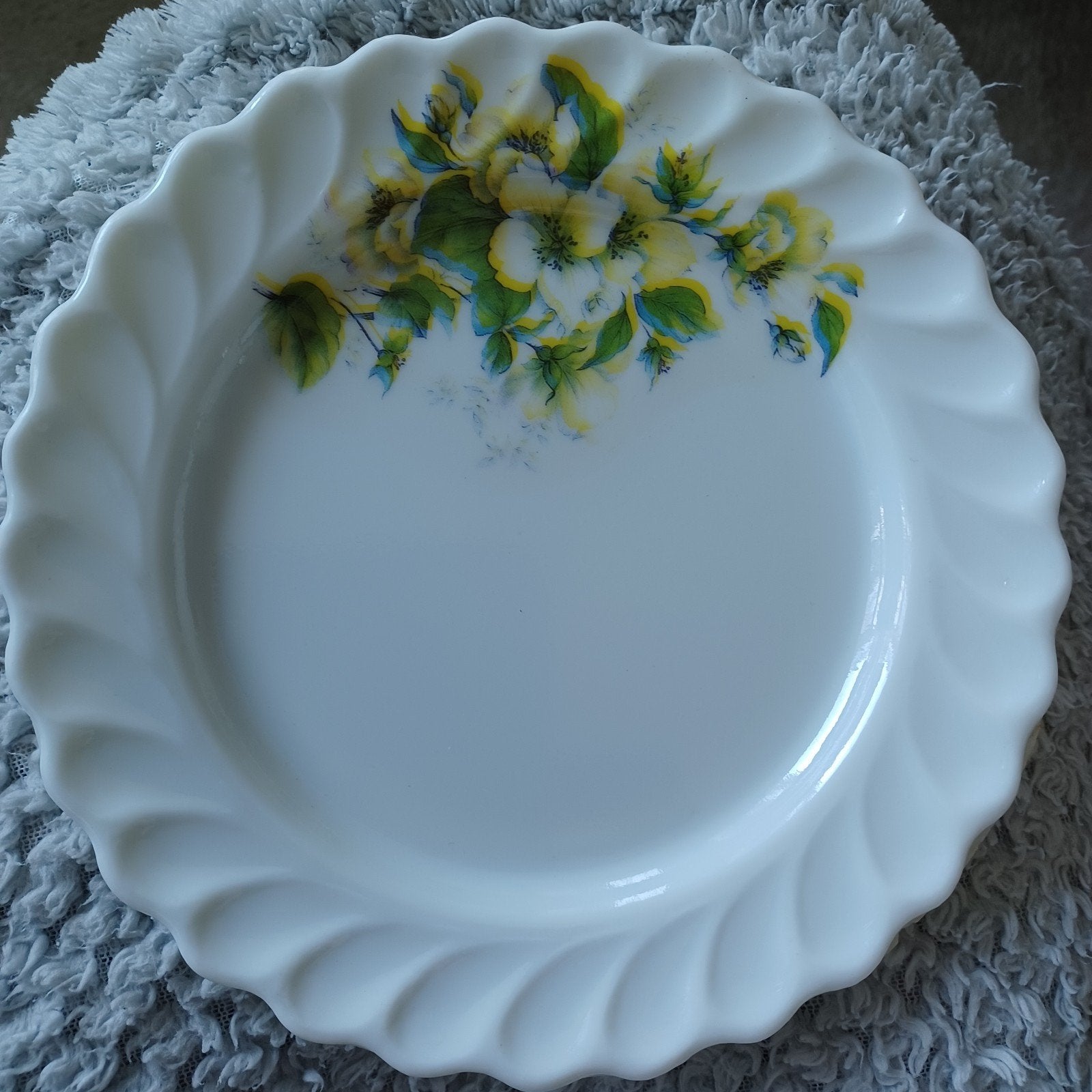 Melamine bord met bloemmotief 10 stuks, Ophalen, Kunststof, Overige merken, Zo goed als nieuw