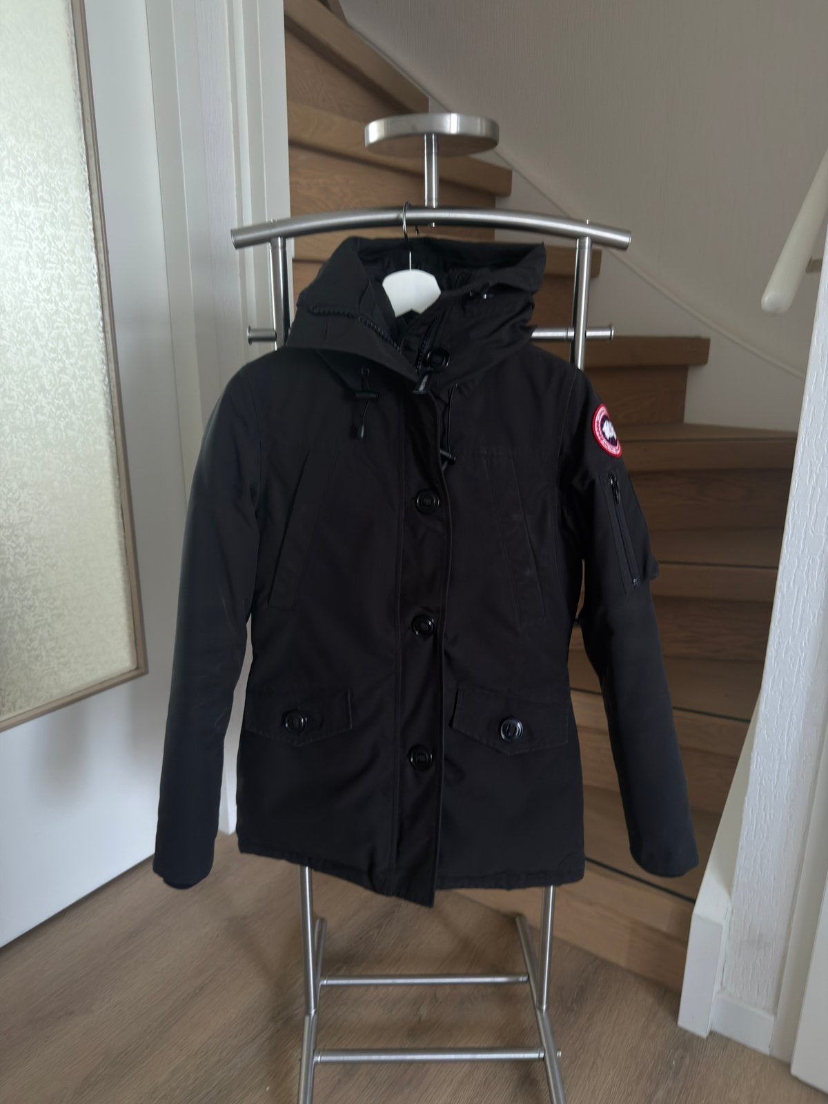 Canada Goose Montebello Parka – Zwart – XS - bon aanwezig, Ophalen of Verzenden, Gedragen, Maat 34 (XS) of kleiner, Zwart
