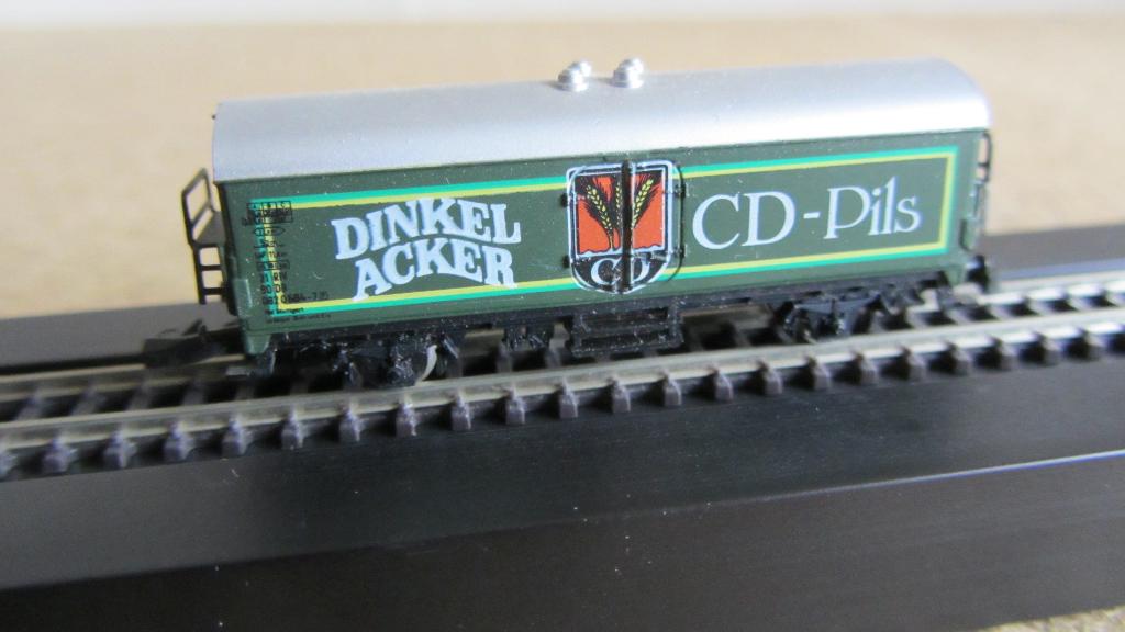 Märklin mini club : bierwagon ''Dinckel Acker'' - 8648, Gebruikt, Gelijkstroom, Wagon, Ophalen of Verzenden