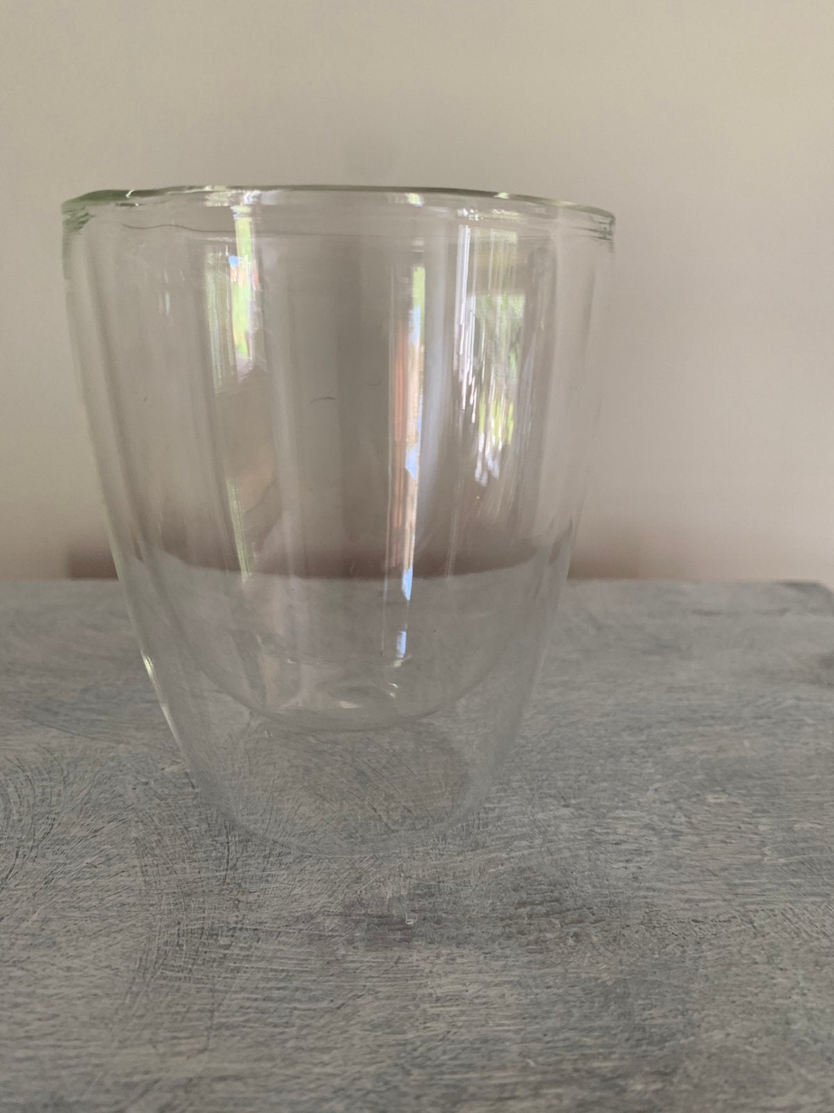 Dubbelwandig thee / koffieglas 300cc nieuw pr 6  in doos, Ophalen, Nieuw, Glas
