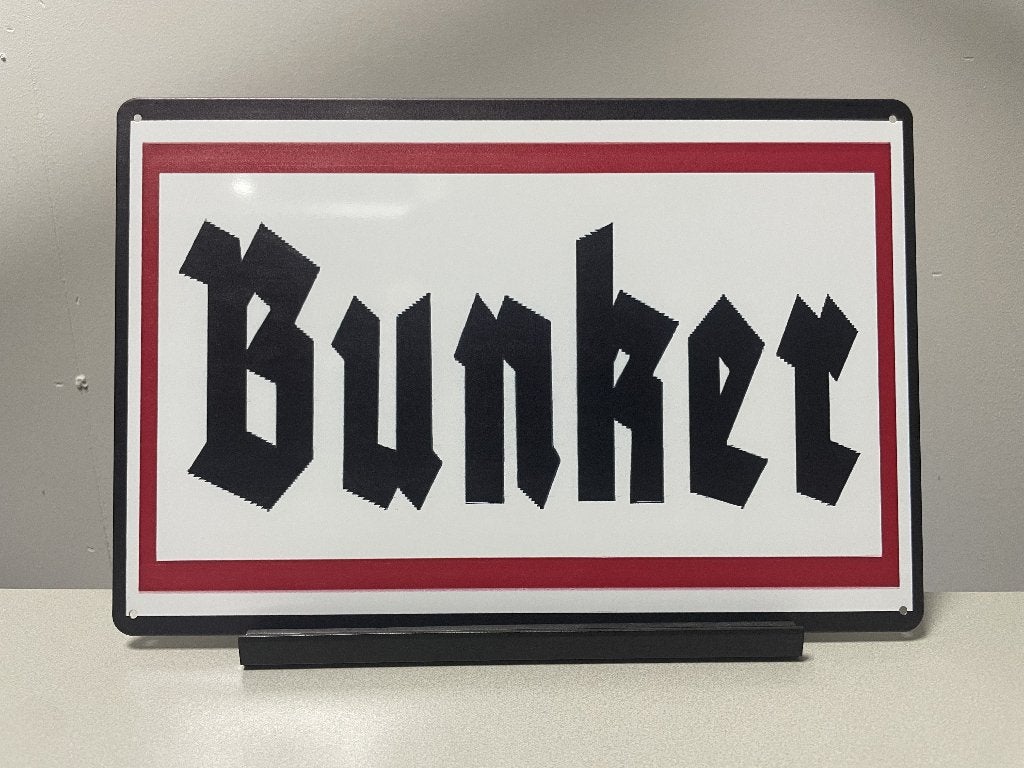 Bunker metalen tekstbord (Old Look), Www.pand50.nl, Ophalen of Verzenden, Info@pand50.nl, Landmacht