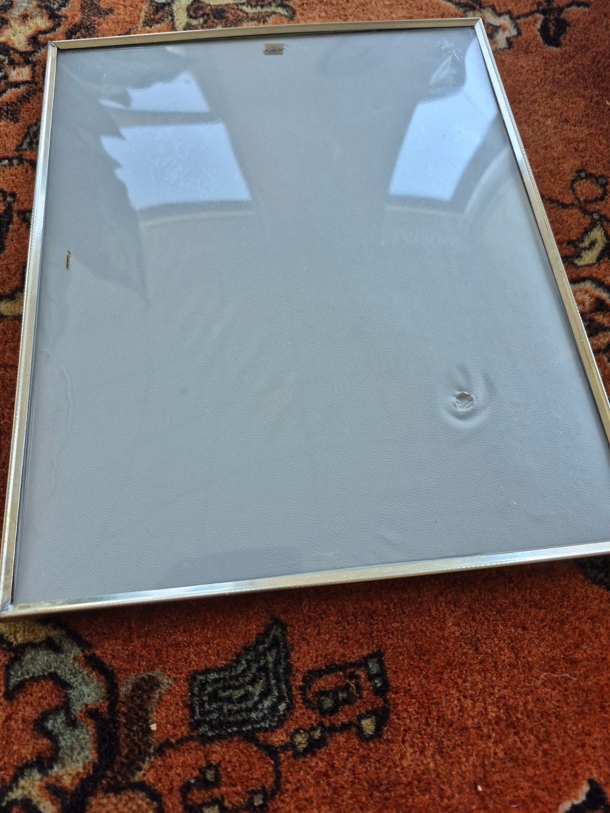 Fotolijst 24x30cm met bol glas en kunststof achterkant, Gebruikt, Ophalen of Verzenden, Glas, Fotolijst