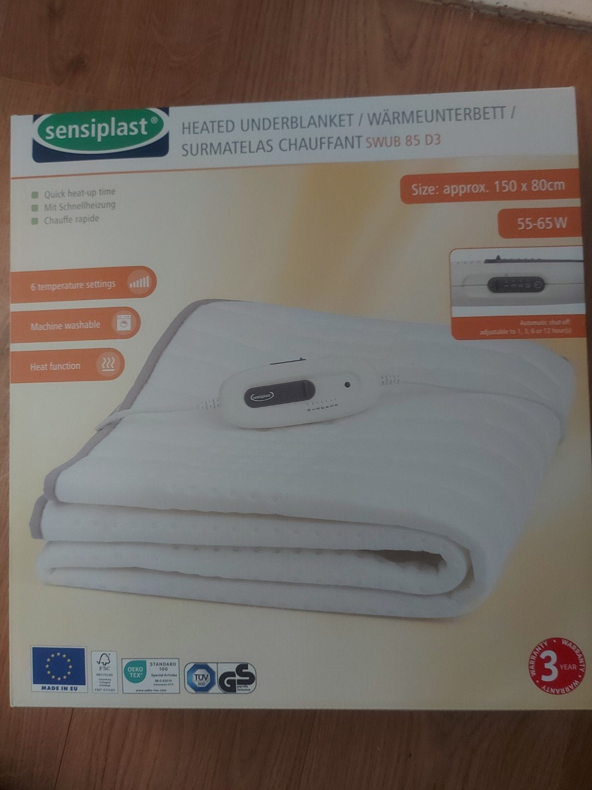 Sensiplast Verwarmde Onderdeken - Zo goed als nieuw, Ophalen, Overige merken, Eenpersoonsbed, Wasbaar