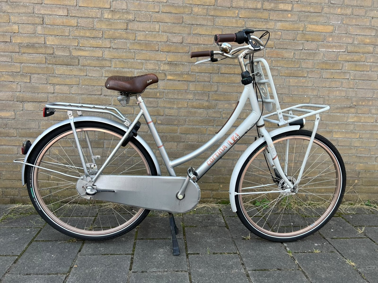Cortina u4 damesfiets 28 inch 3x versnelling, 53 tot 56 cm, Versnellingen, Zo goed als nieuw, Trommelrem