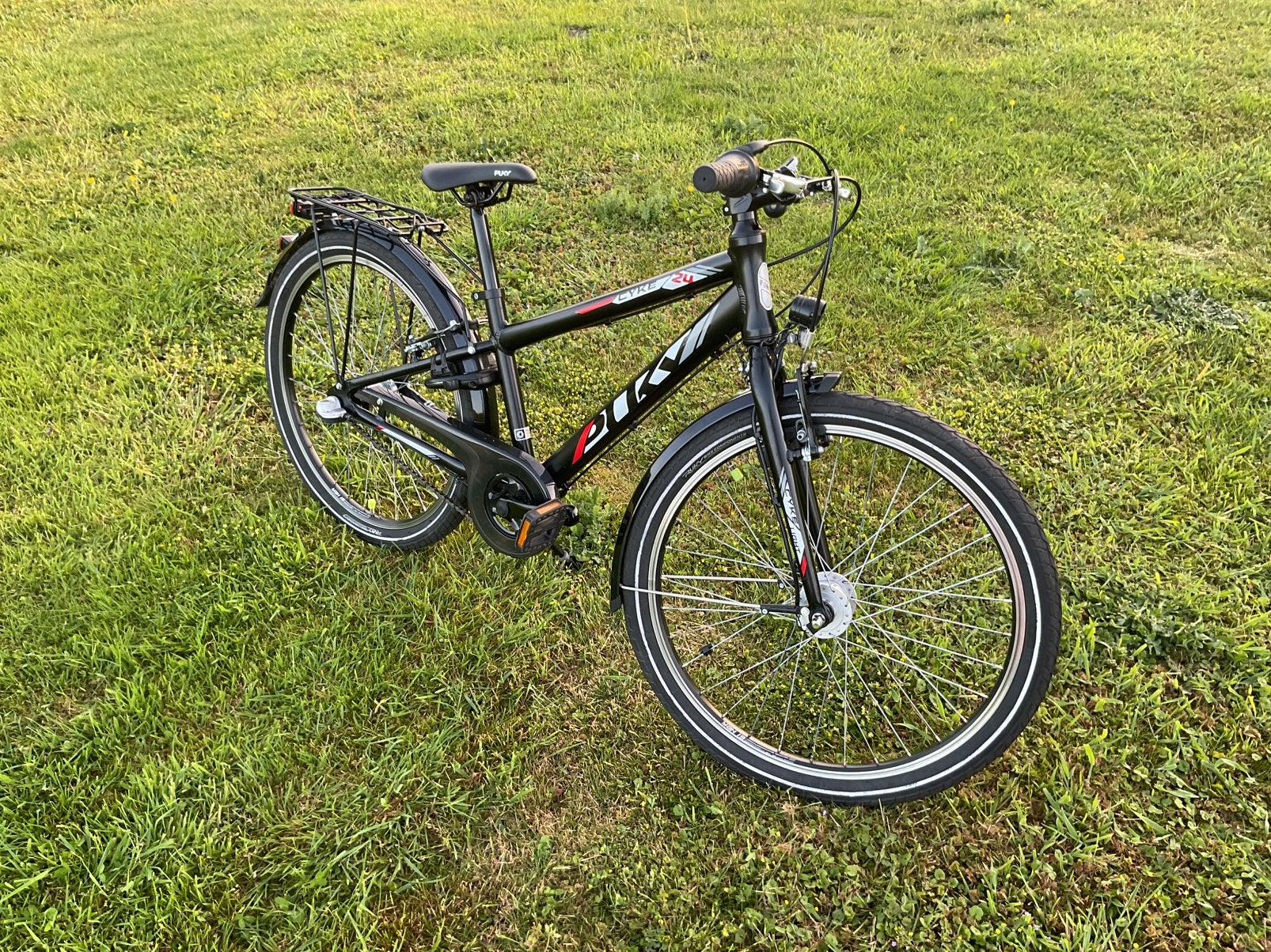 Puky Cyke 24” Zwart | Sigma + Abus slot | Zo goed als Nieuw!, Ophalen, 20 inch of meer, Velgrem, Puky