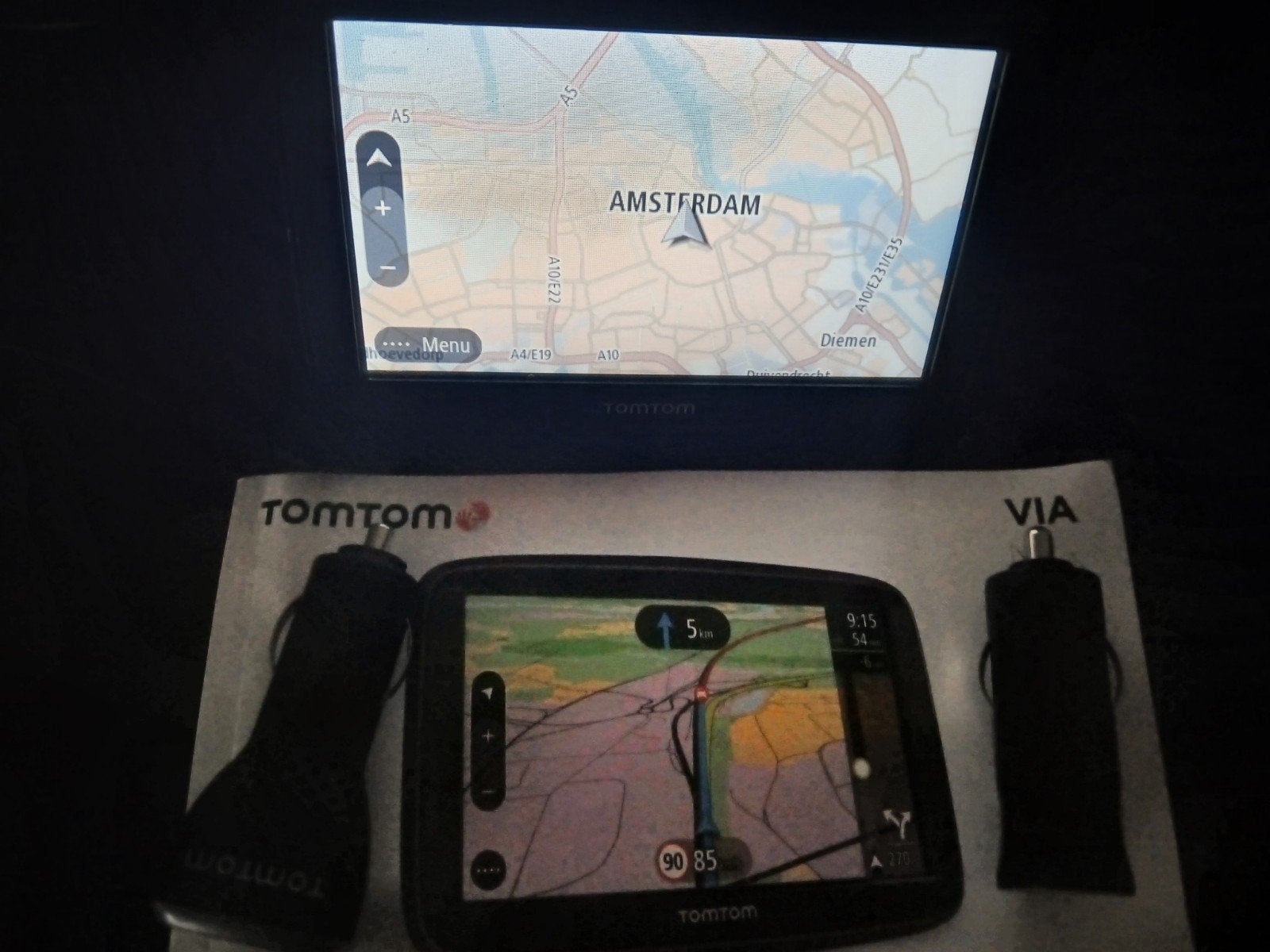 Goedwerkende TomTom Via52, met gratis updates kaart Europa!!, Ophalen, Gebruikt