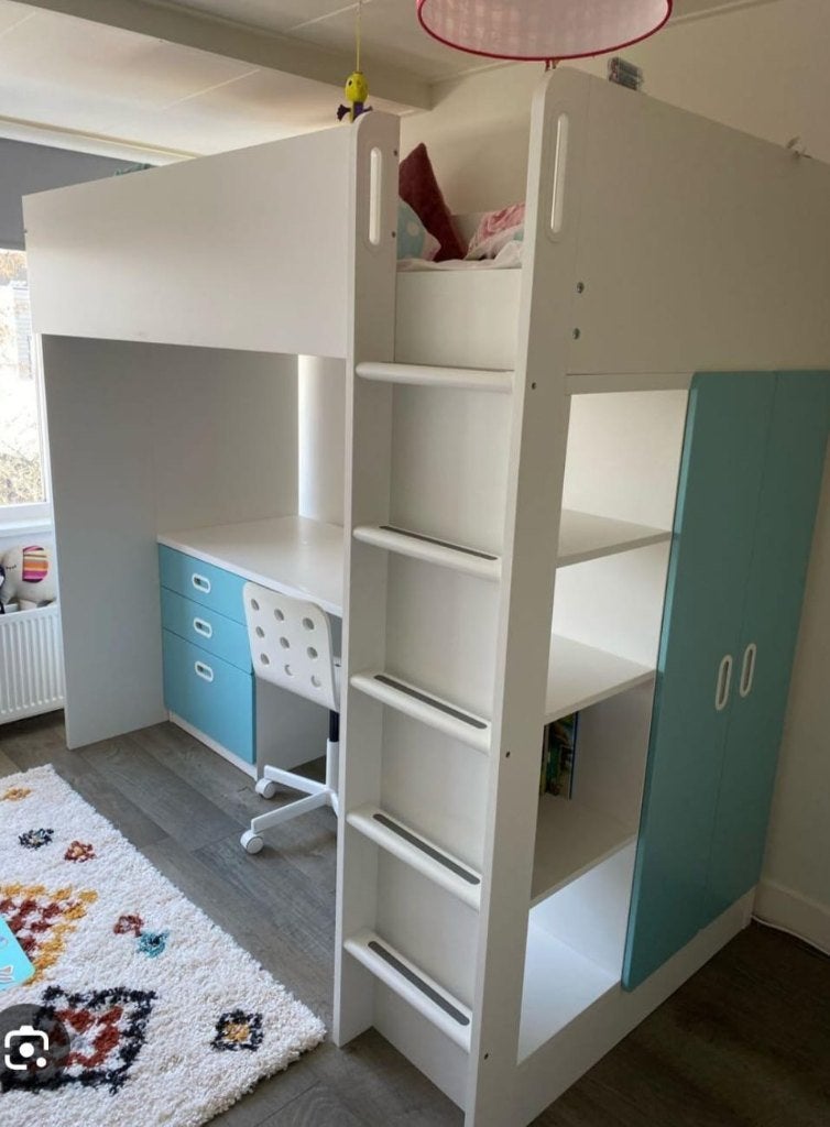 Mooie Smastad hoogslaper met bureau, Kinderen en Baby's, Ophalen, Zo goed als nieuw, Hoogslaper