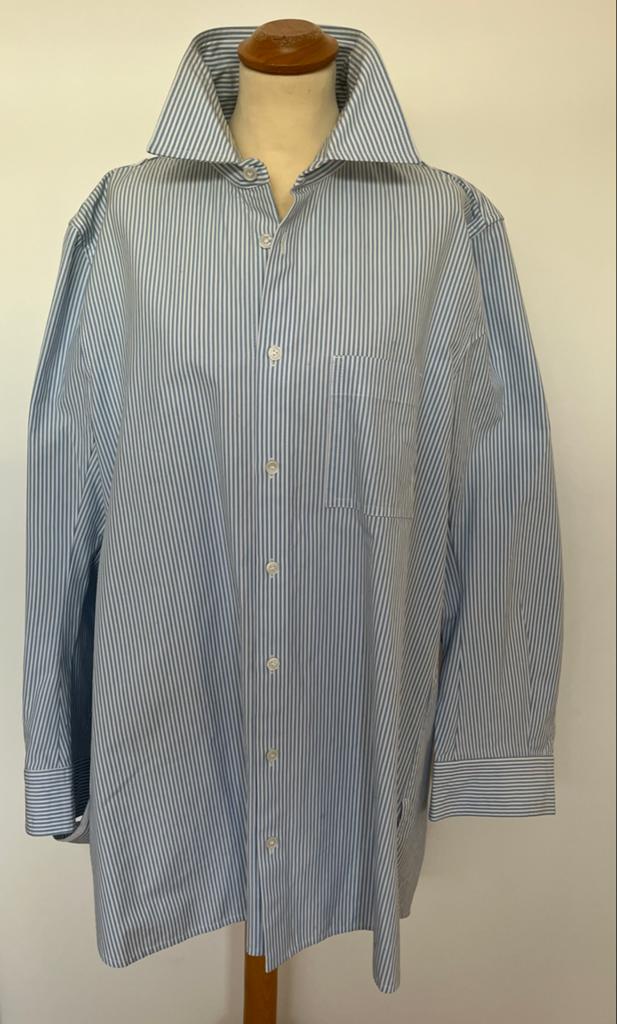 Bottega Veneta gestreept overhemd, Ophalen of Verzenden, Zo goed als nieuw, Maat 46/48 (XL) of groter, Blauw