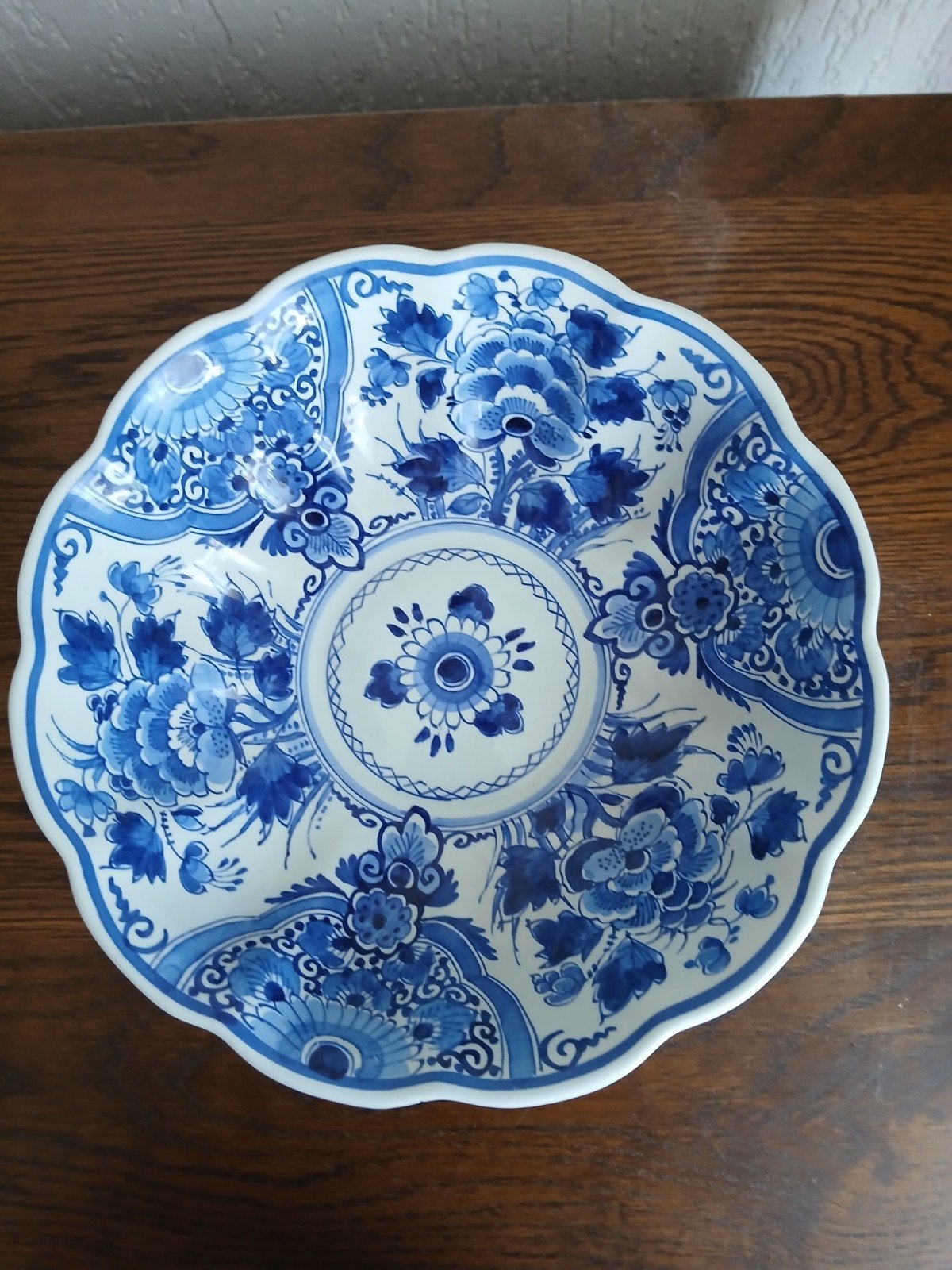 DELFS BLAUWE (FRUIT)SCHAAL, Ophalen, Porselein of Keramiek, Schaal, Rond
