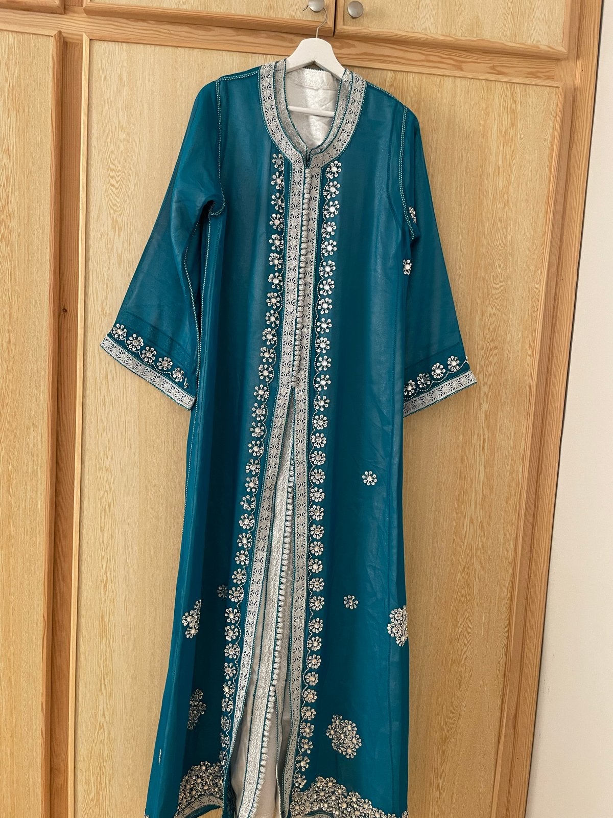 Prachtige Takchita Marocain - Elegante Marokkaanse Jurk, Kleding | Dames, Gelegenheidskleding, Overige typen, Blauw, Zo goed als nieuw