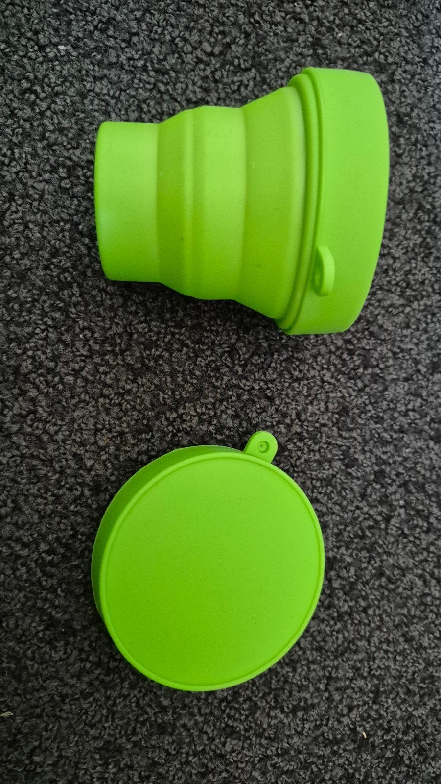2x Opvouwbare Siliconen Beker 170 ml - Campingservies, Nieuw, Ophalen of Verzenden, Rubber/elastomeren, Groen