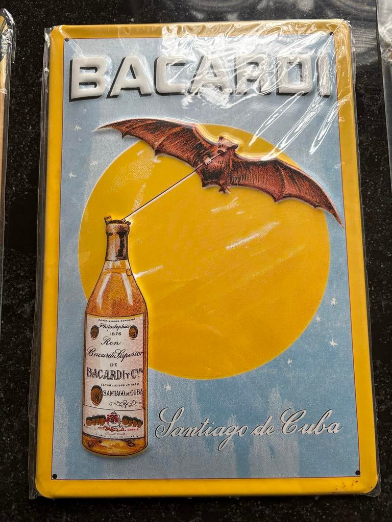 Bacardi Reclameborden, Verzamelen, Merken en Reclamevoorwerpen, Ophalen, Nieuw, Reclamebord