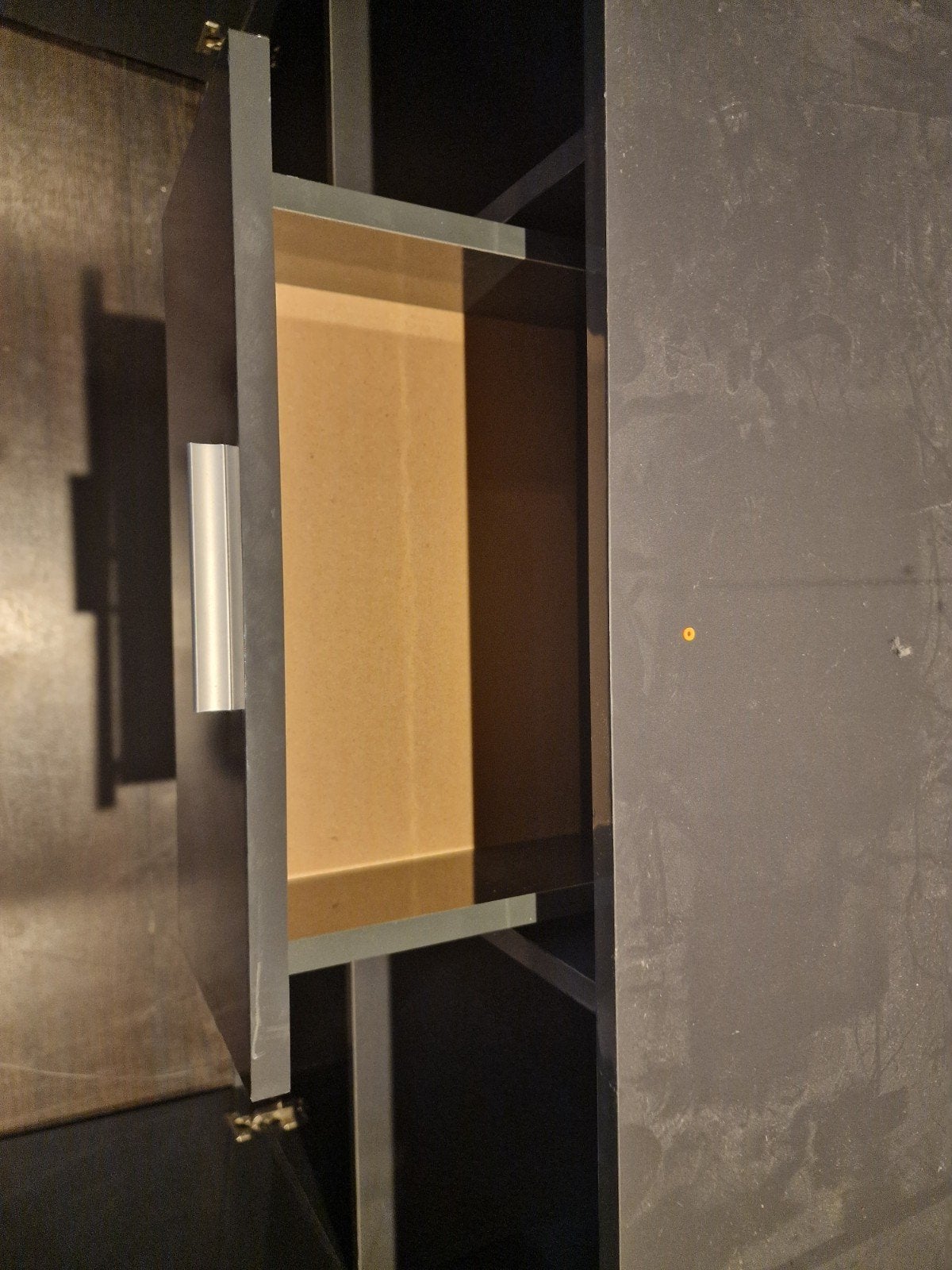 Moderne dressoir met lades en deuren - Grijs, Ophalen, Gebruikt, Overige houtsoorten, Modern