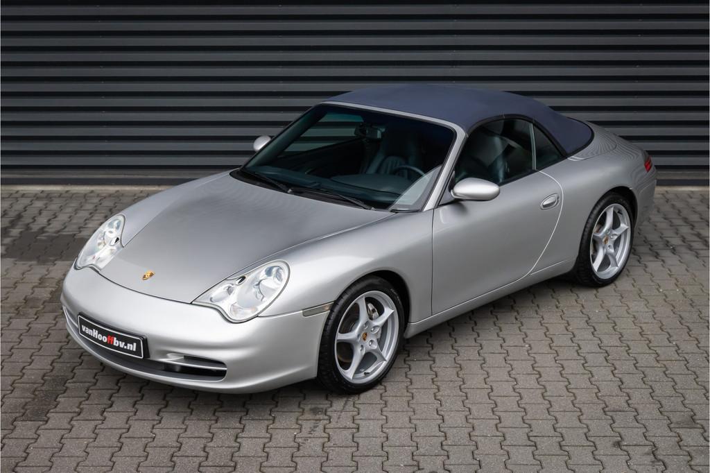 Porsche 911 Cabrio 3.6 Carrera 4 Donkerblauw leder, Auto's, Porsche, 1300 kg, Gebruikt, Cabriolet, Leder