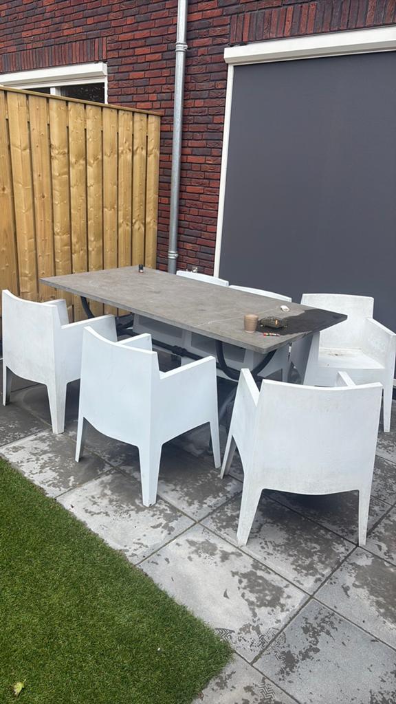 6 witte Driade toy tuinstoelen, Ophalen of Verzenden, Zo goed als nieuw, Kunststof