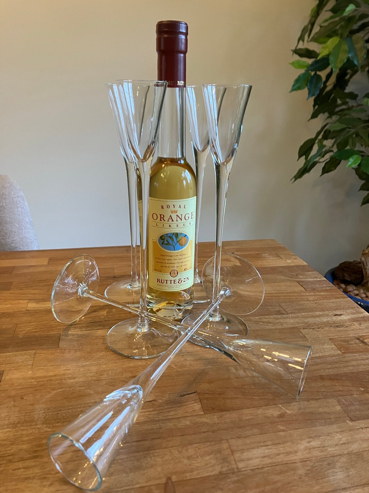 Set van 6 elegante likeur glaasjes, Ophalen of Verzenden, Zo goed als nieuw, Borrel- of Shotglas