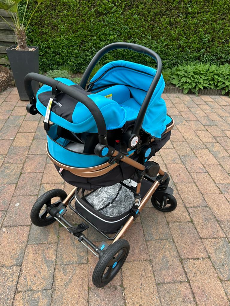 Kinder- wandelwagen 3 in 1, Gebruikt, Combiwagen, Verstelbare duwstang, Ophalen