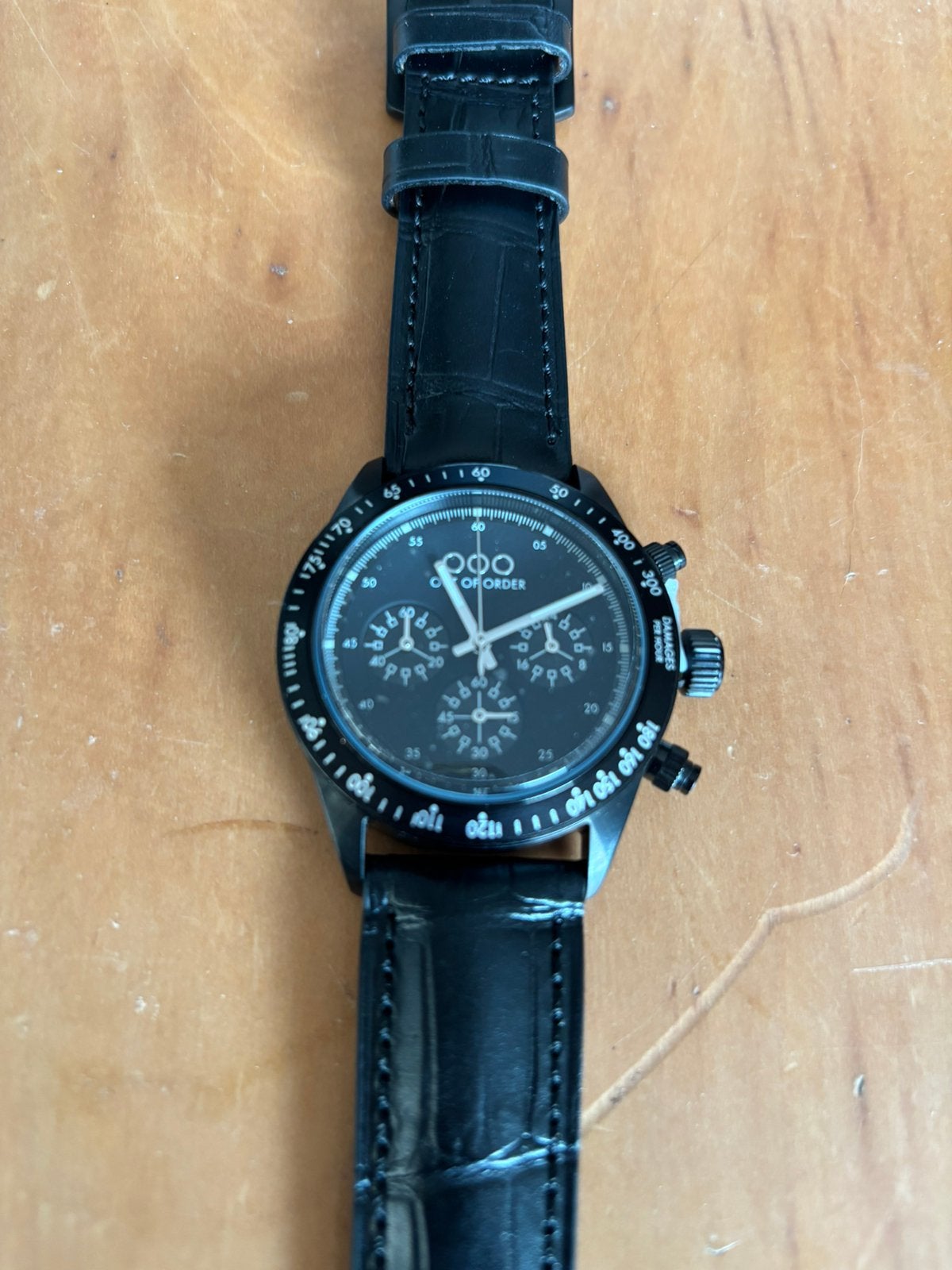 Out of Order horloge SuperVintage Chrono limited edition, Overige merken, Leer, Staal, Polshorloge