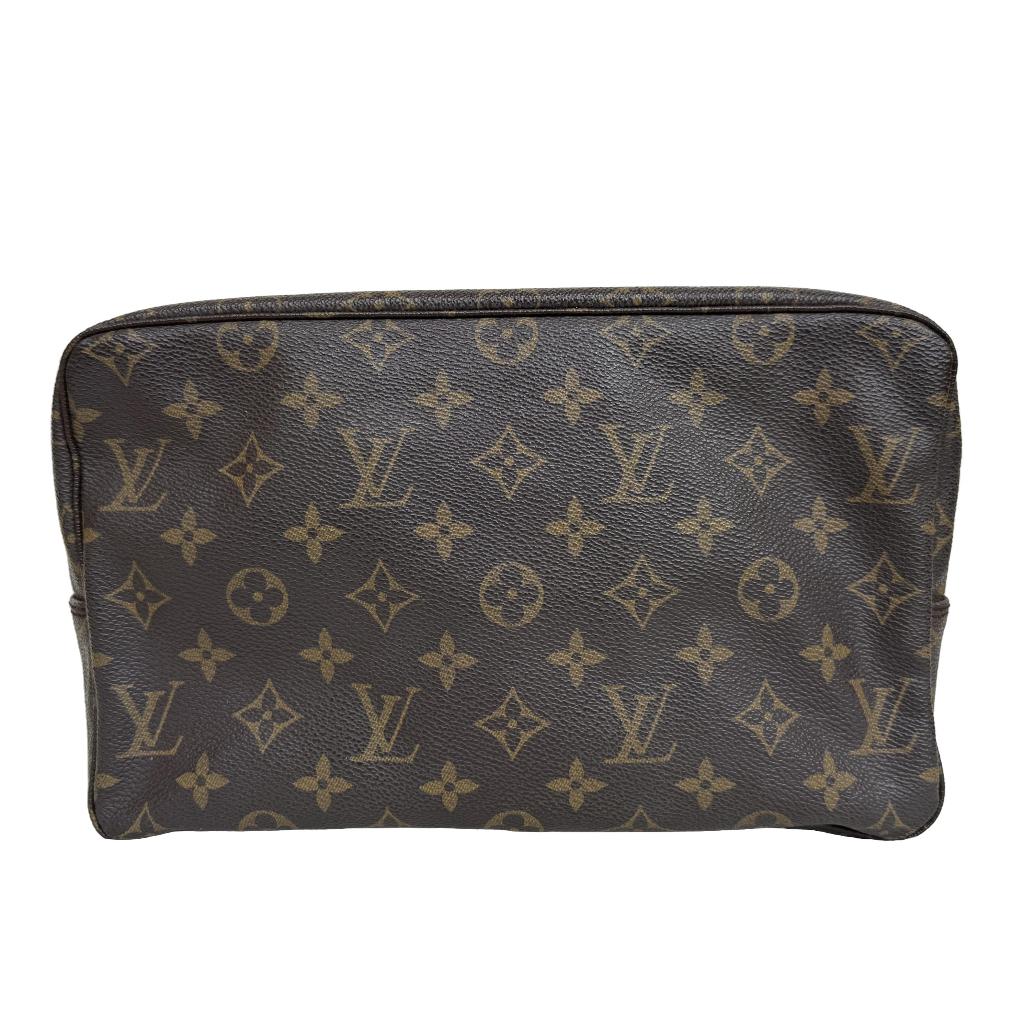 Toilettas trousse toiletry monogram cosmetic pouch cosmetica, Verzenden, Bruin, Jongen of Meisje