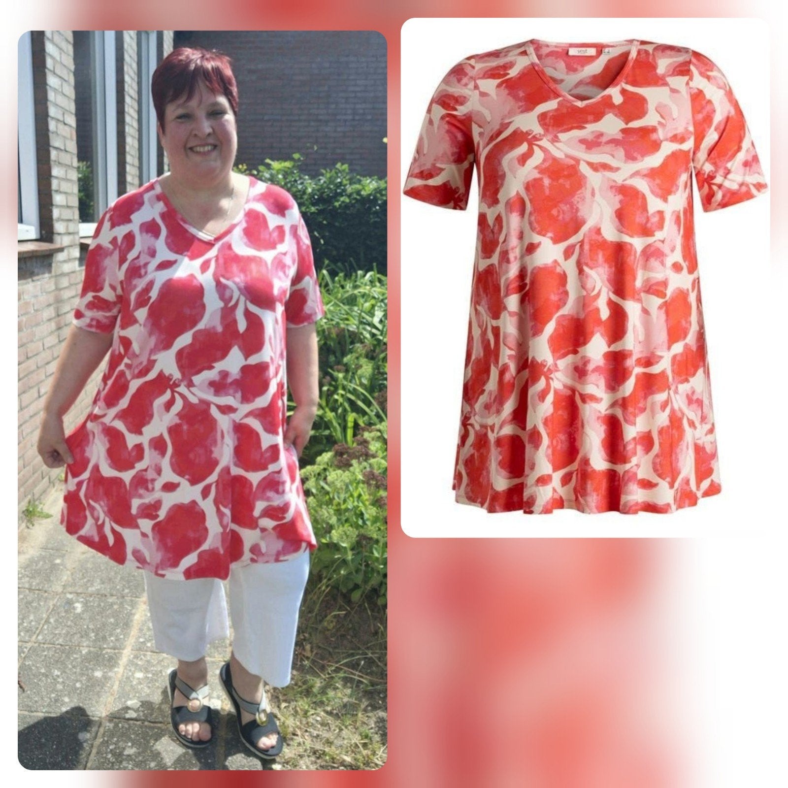 Pink A-lijn tuniek Ankie van Yest Curve Maat 54/56 (4), Kleding | Dames, Grote Maten, Blouse of Tuniek, Yest Curve, Nieuw, Ophalen of Verzenden