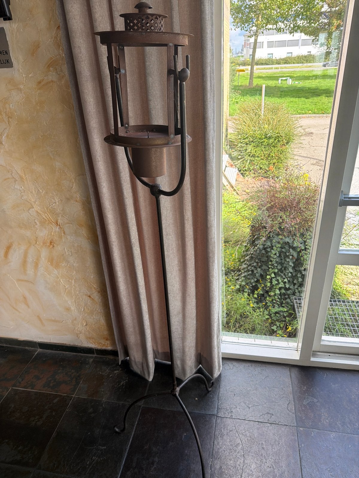 Antieke staande lantaarn - Smeedijzeren vloerlamp, Ophalen