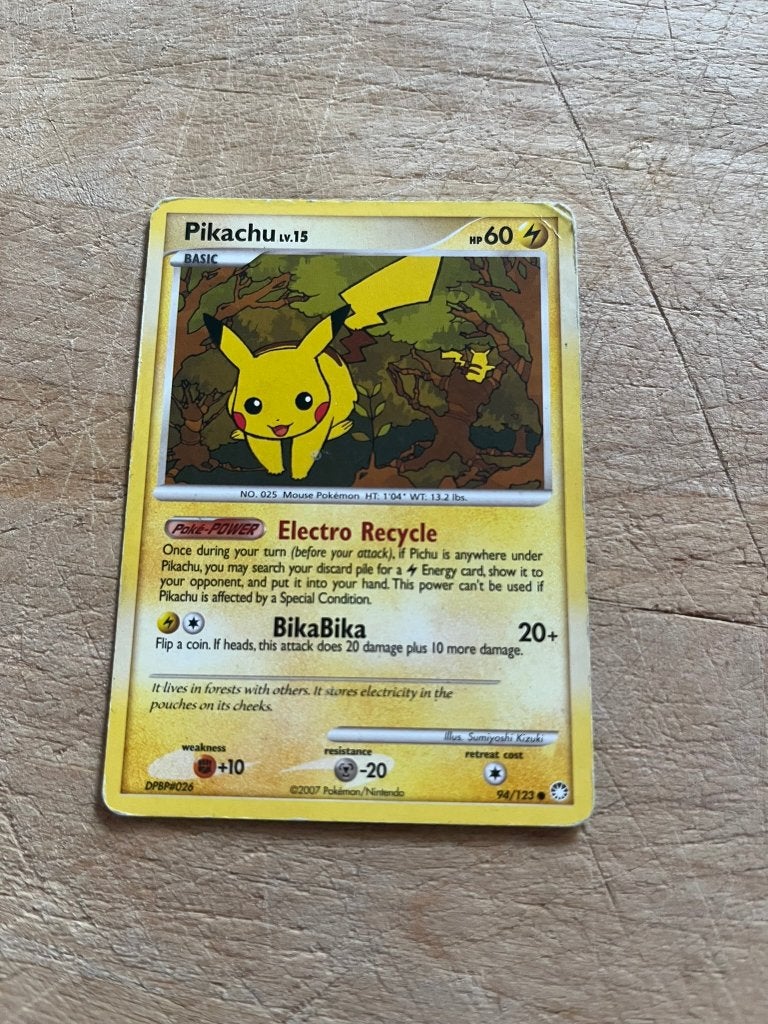 Pokemon Pikachu 94/123, Ophalen of Verzenden, Zo goed als nieuw, Losse kaart