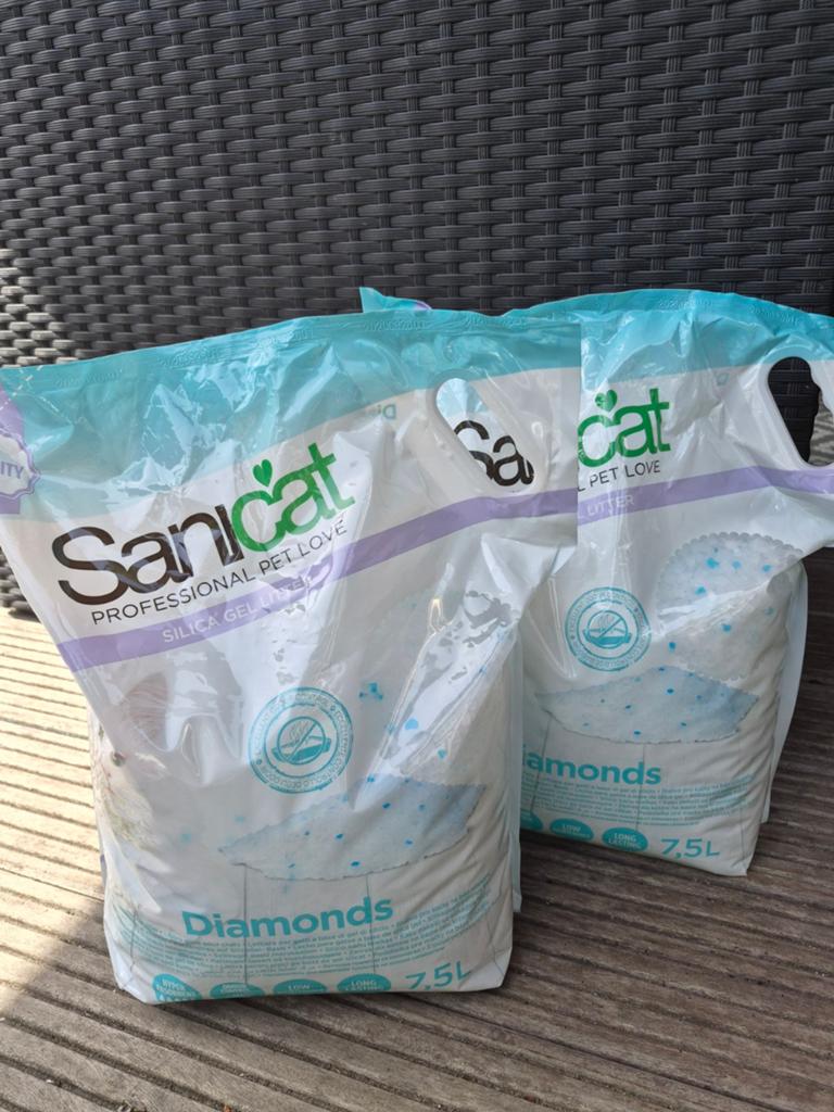 Kattenbakvulling Diamonds silicagel  7,5 liter 2 stuks, Ophalen, Nieuw, Gesloten