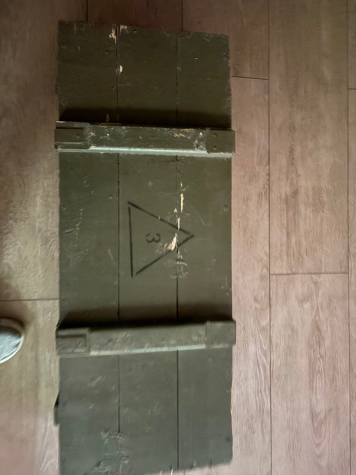 Legergroene munitiekist - Vintage militaire opslag, Verzamelen, Militaria | Algemeen, Ophalen, Landmacht, Overige gebieden, Kist of Geocache
